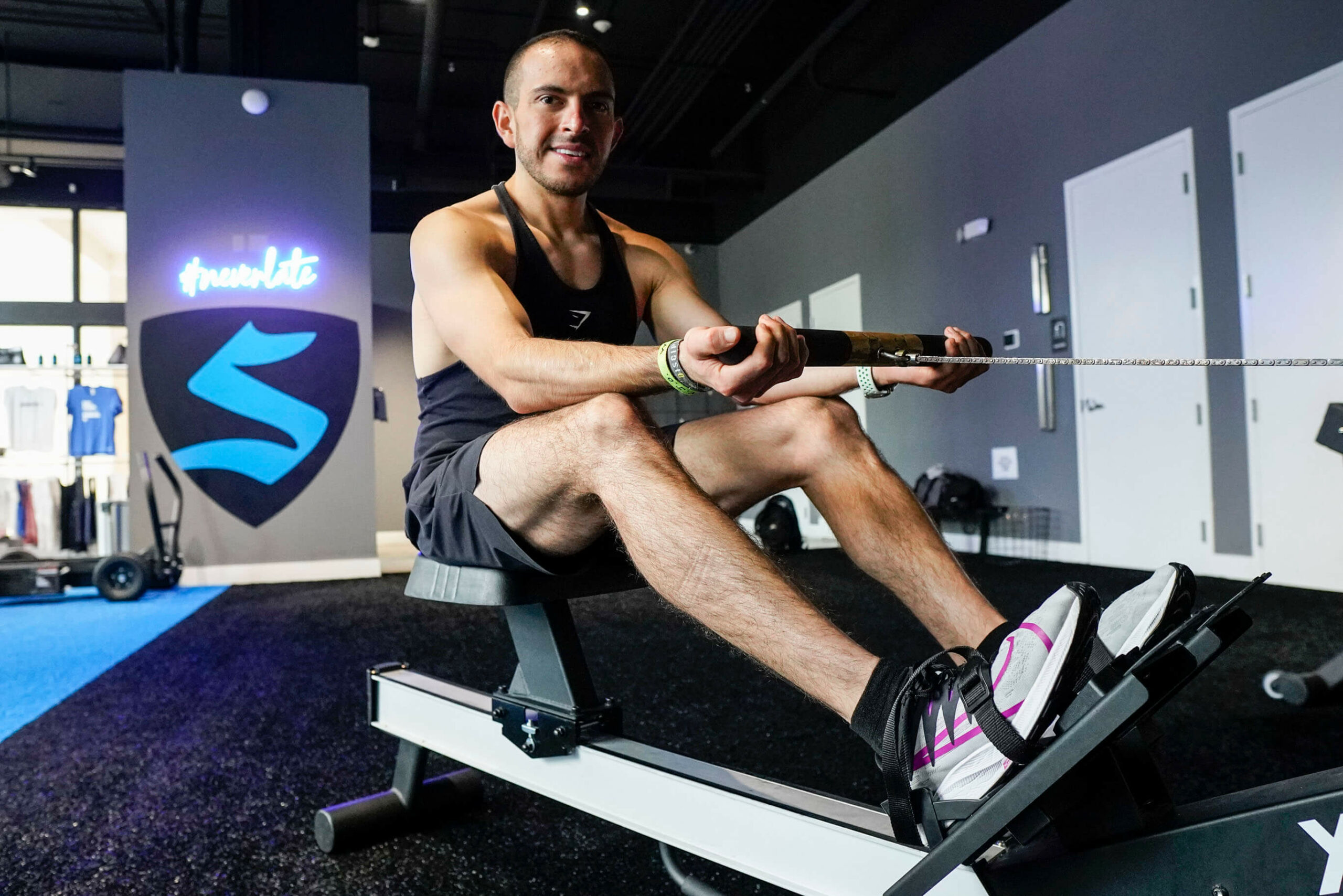 man exercising at sweat440 studio